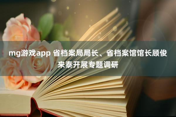 mg游戏app 省档案局局长、省档案馆馆长顾俊来泰开展专题调研
