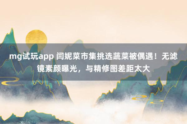 mg试玩app 闫妮菜市集挑选蔬菜被偶遇！无滤镜素颜曝光，与精修图差距太大