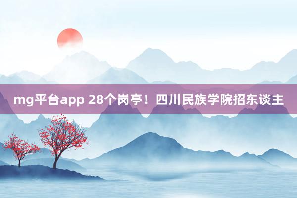 mg平台app 28个岗亭！四川民族学院招东谈主